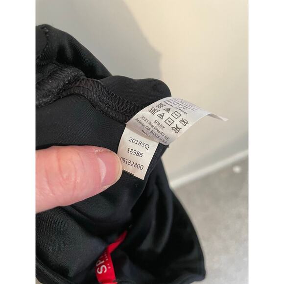 Spanx Faux Leather Camo Leggings in Matte‎ Black Combo - Picture 11 of 11